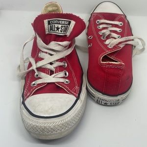 Converse shoes size 7.5 red low tops